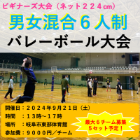 男女混合6人制ビギナーズ大会（ネット224cm）ロゴ