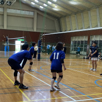 アマスポ 男女混合バレー1日(8～10セット)大会ロゴ