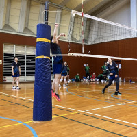 第105回　アマスポ男女混合バレー1日（８～10セット）大会ロゴ