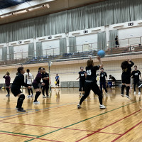 年末年忘れバレー　アマスポソフトバレー・美原大会ロゴ