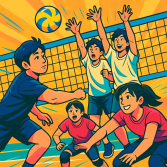 渋谷で新規立ち上げ　6人制男女混合バレーロゴ