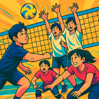 渋谷で新規立ち上げ　6人制男女混合バレーロゴ